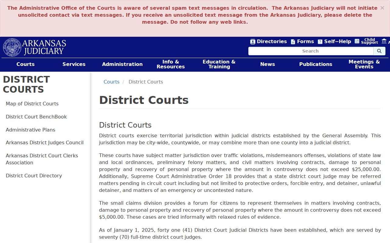 Hempstead County court docket District Court information